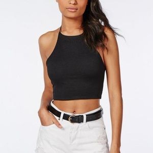Black Halter crop top 🖤